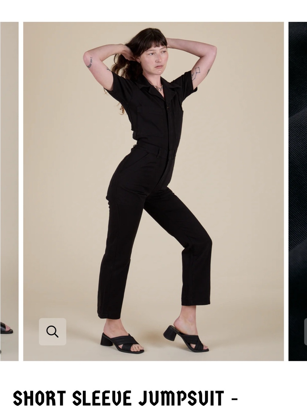 Big Bud Press Black Short-Sleeve Jumpsuit - Picture 4 of 4